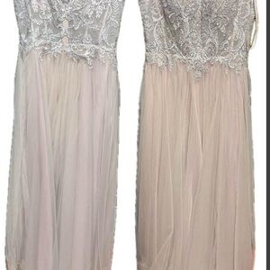Elegant Blush Lace and Tulle Dress